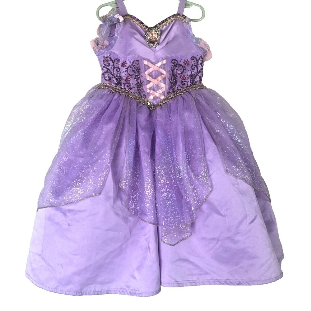 Disney Princess Rapunzel Costume Purple Dress Tangled Child Size XS 3-4T, READ